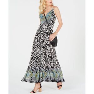 Zebra Print Maxi Dress